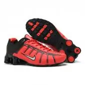 baskets basses nike shox nz pas cher red black